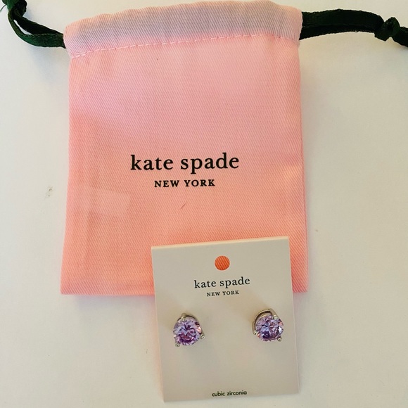 kate spade rise and shine lilac round studs